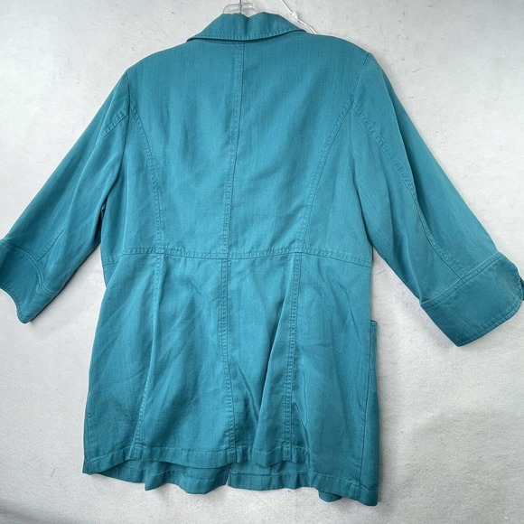 NWT $99 Soft Surroundings Tencel Lyocell Womens Size PM Medium Petite Blazer Top - Picture 10 of 15
